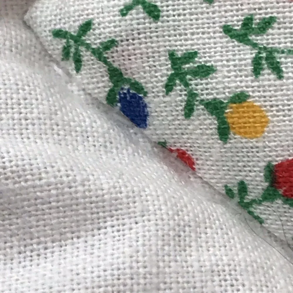 Hand tied puffy hearts quilt applique floral micro print blue‎ polka dot 33x34